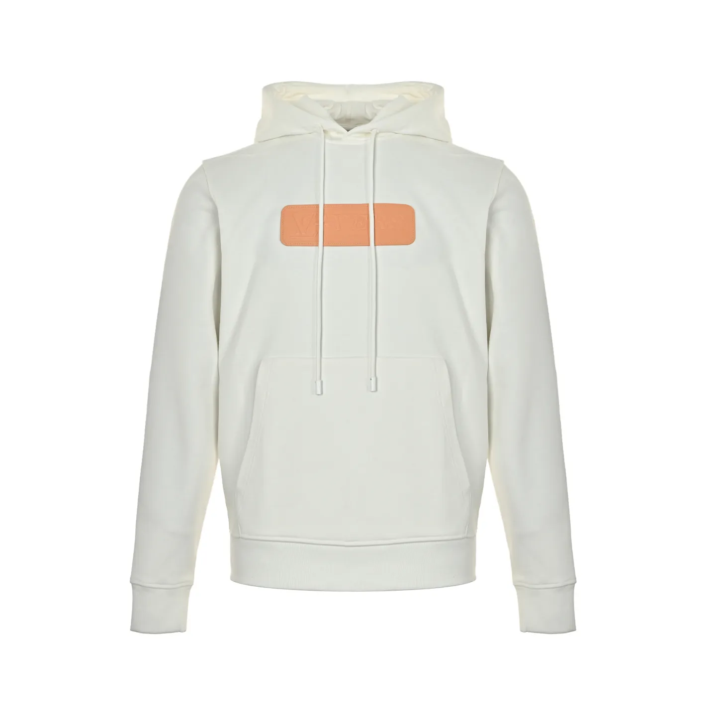 Louis Vuitton/Louis Vuitton embossed leather logo hooded sweatshirt